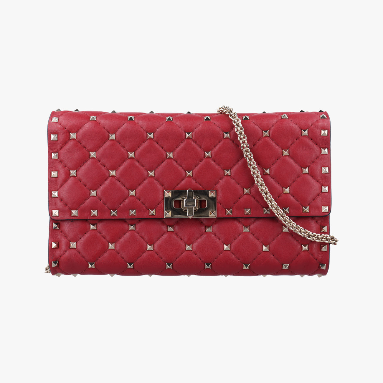 Rockstud SPIKE UP Red Leather BL-P137NAP2