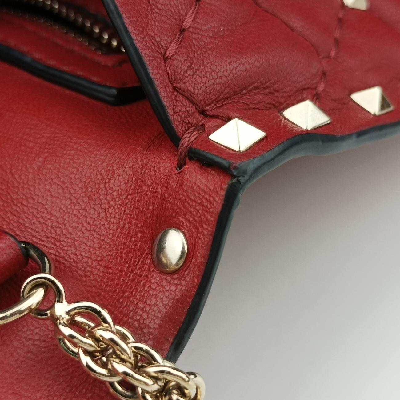 Rockstud SPIKE UP Red Leather BL-P137NAP2