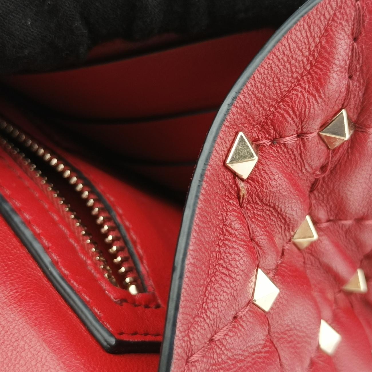 Rockstud SPIKE UP Red Leather BL-P137NAP2