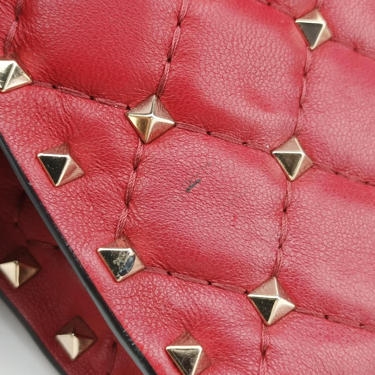 Rockstud SPIKE UP Red Leather BL-P137NAP2