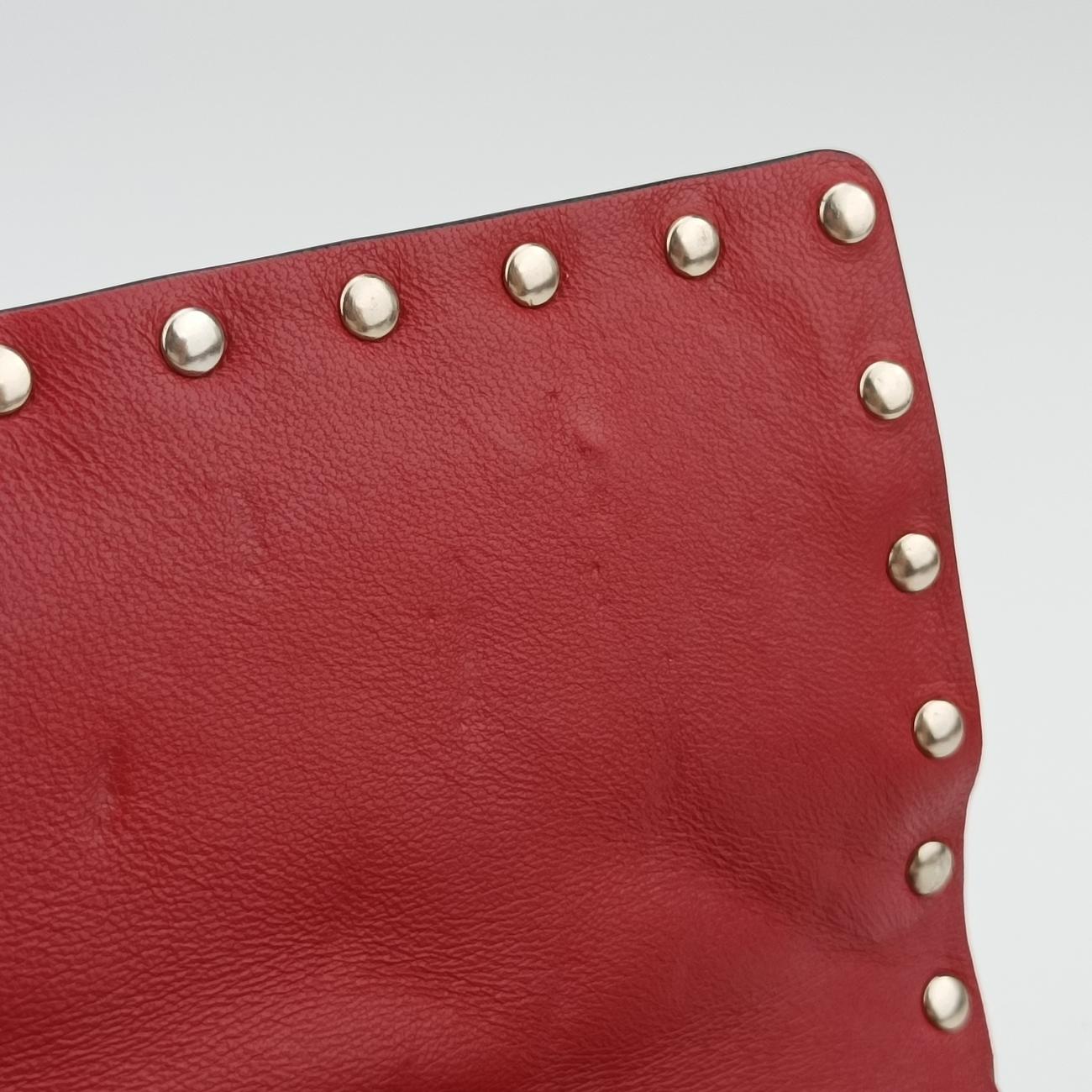 Rockstud SPIKE UP Red Leather BL-P137NAP2