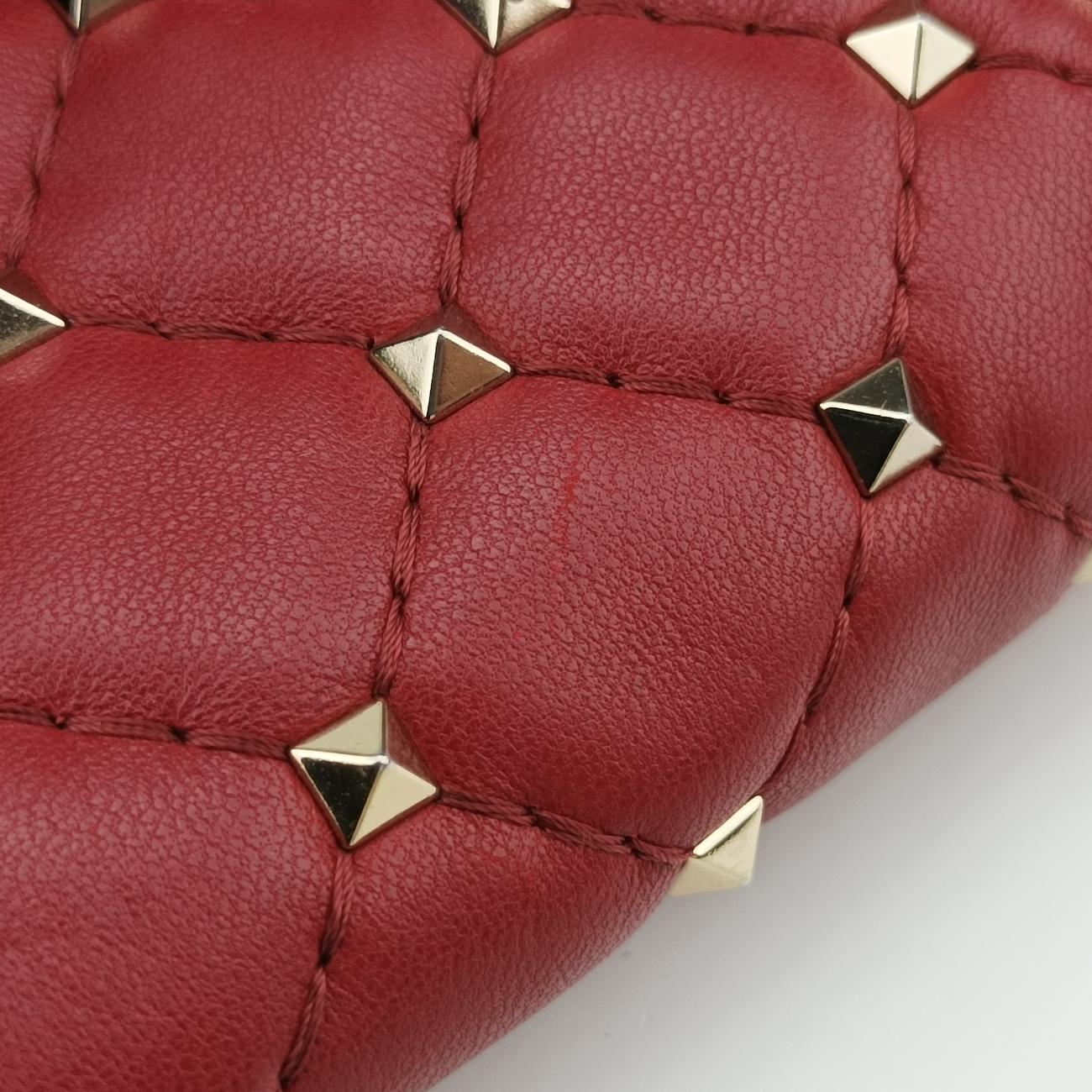 Rockstud SPIKE UP Red Leather BL-P137NAP2