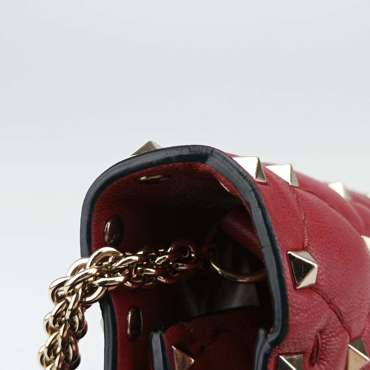 Rockstud SPIKE UP Red Leather BL-P137NAP2
