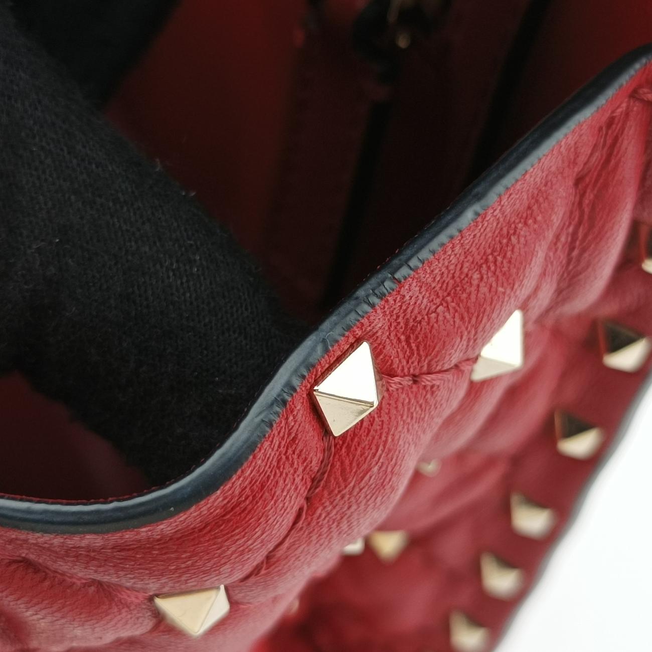Rockstud SPIKE UP Red Leather BL-P137NAP2