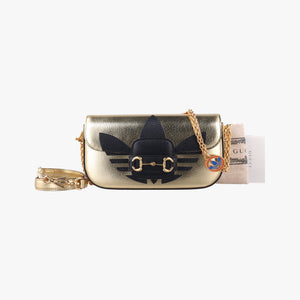 Adidas collaboration Horsebit Golden×Black Leather D039431664