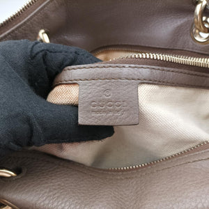 bamboo shopper Brown Leather E016438274
