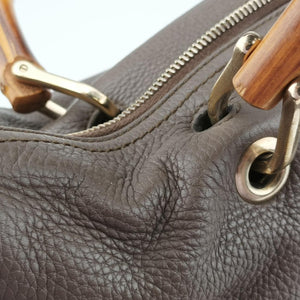 bamboo shopper Brown Leather E016438274