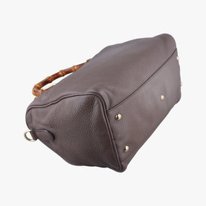 bamboo shopper Brown Leather E016438274