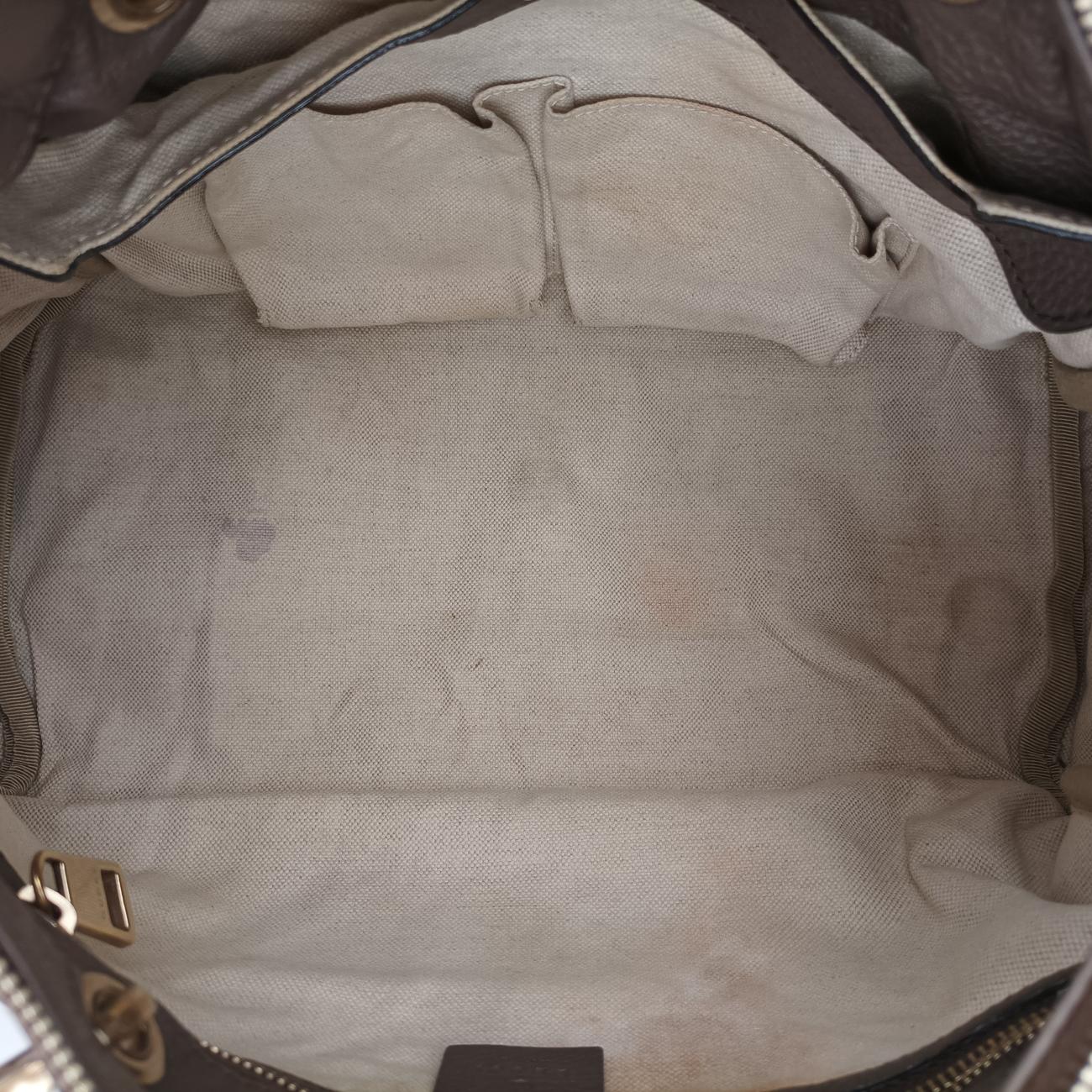 bamboo shopper Brown Leather E016438274