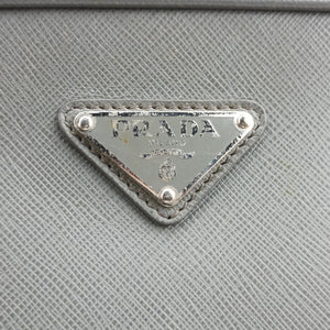 Business Briefcase Grey SAFFIANO Leather 7 D