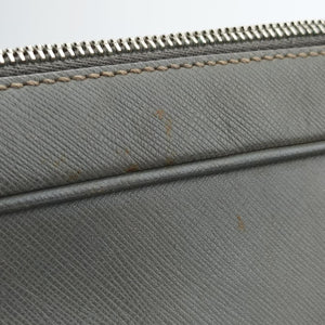 Business Briefcase Grey SAFFIANO Leather 7 D