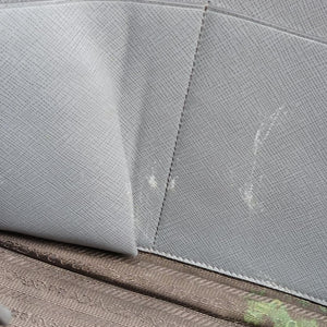 Business Briefcase Grey SAFFIANO Leather 7 D