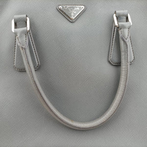 Business Briefcase Grey SAFFIANO Leather 7 D