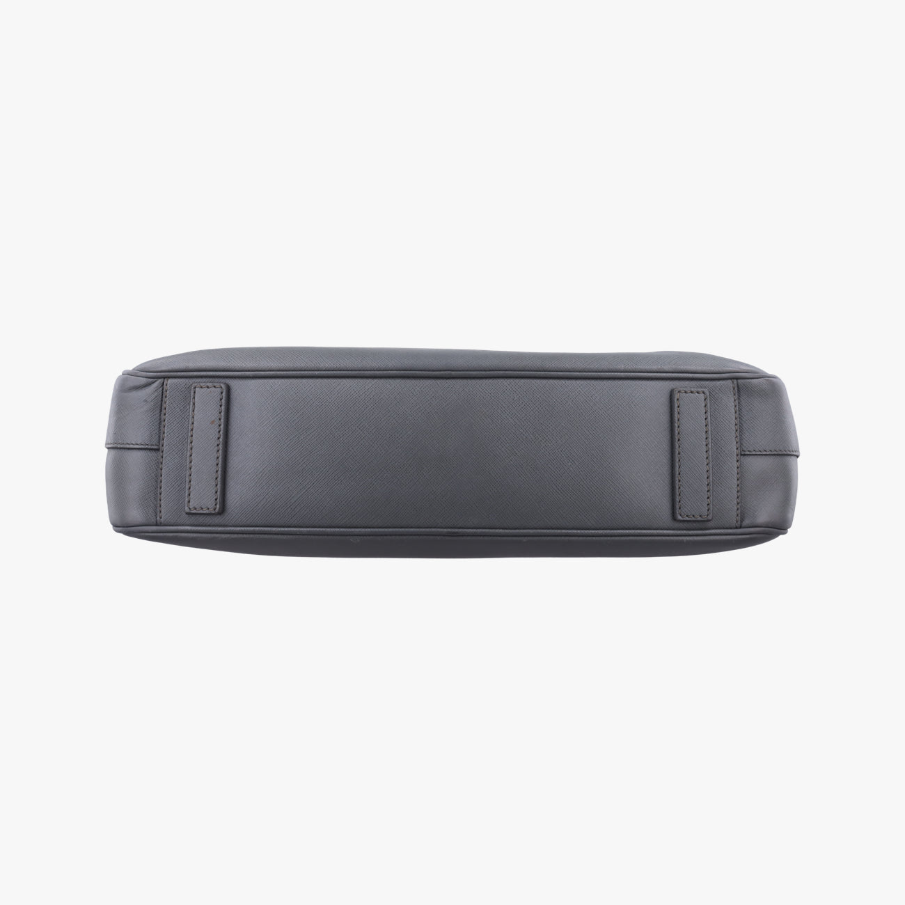 Business Briefcase Grey SAFFIANO Leather 7 D