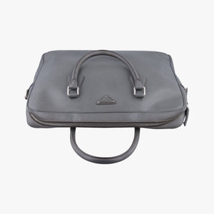 Business Briefcase Grey SAFFIANO Leather 7 D