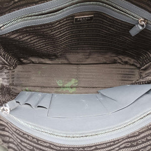 Business Briefcase Grey SAFFIANO Leather 7 D