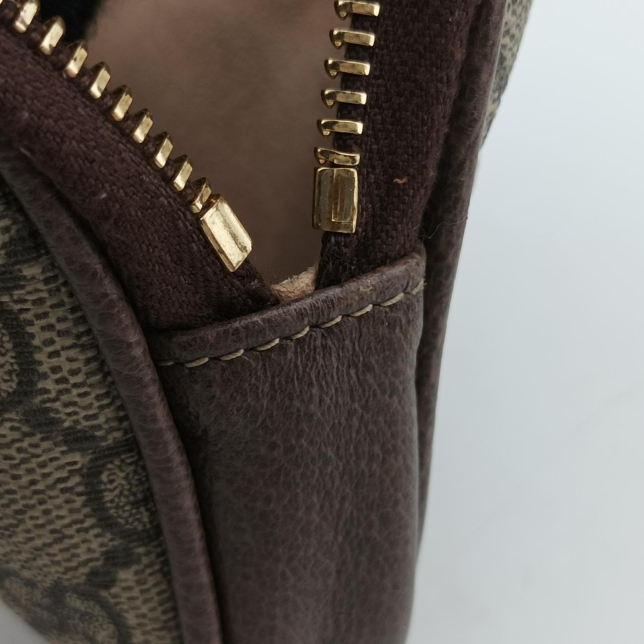 Ophidia Brown×Multicolour PVC coated canvas x leather