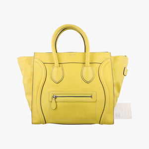 Luggage Mini Shopper Yellow Leather S-AT-0132 S-ZP-0132