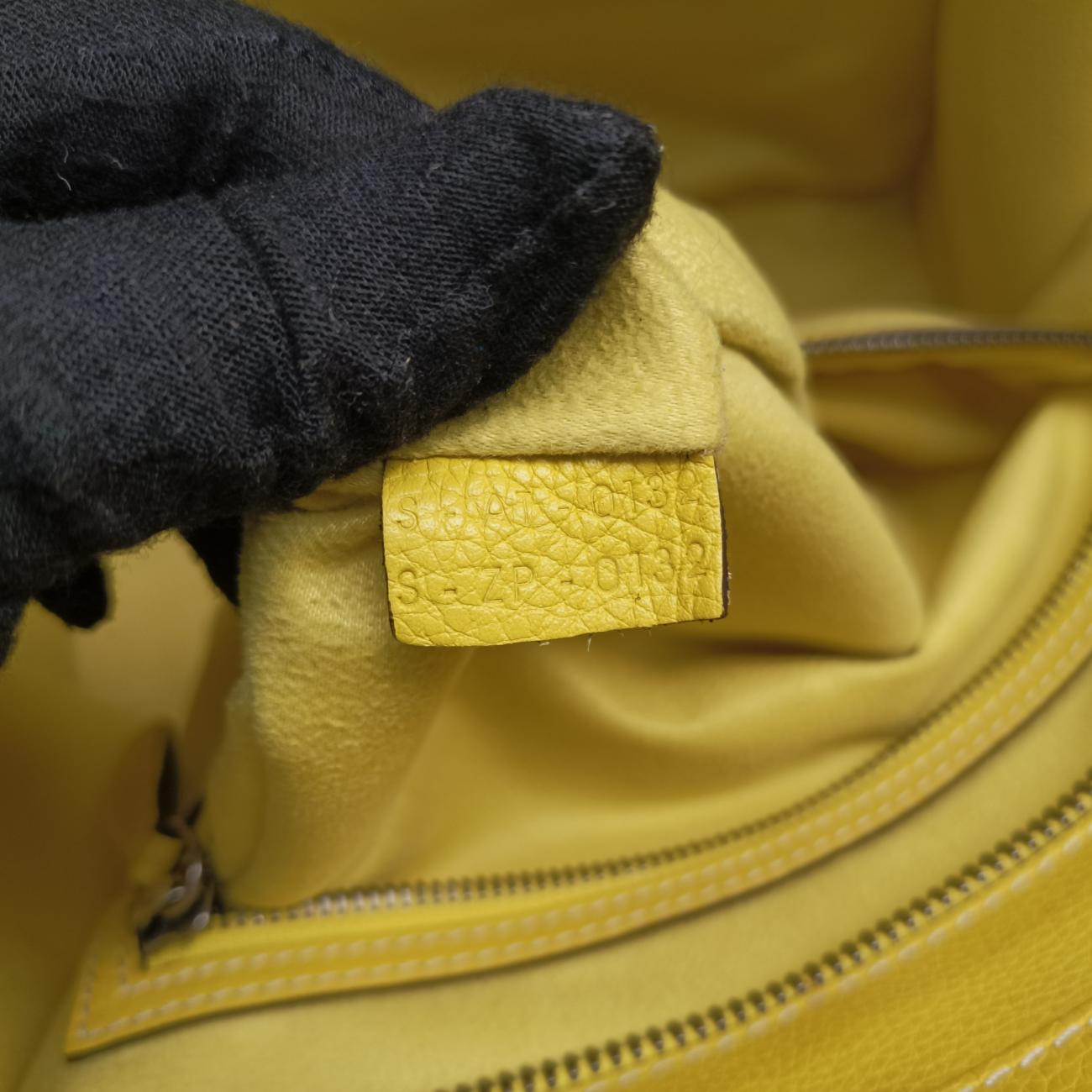 Luggage Mini Shopper Yellow Leather S-AT-0132 S-ZP-0132
