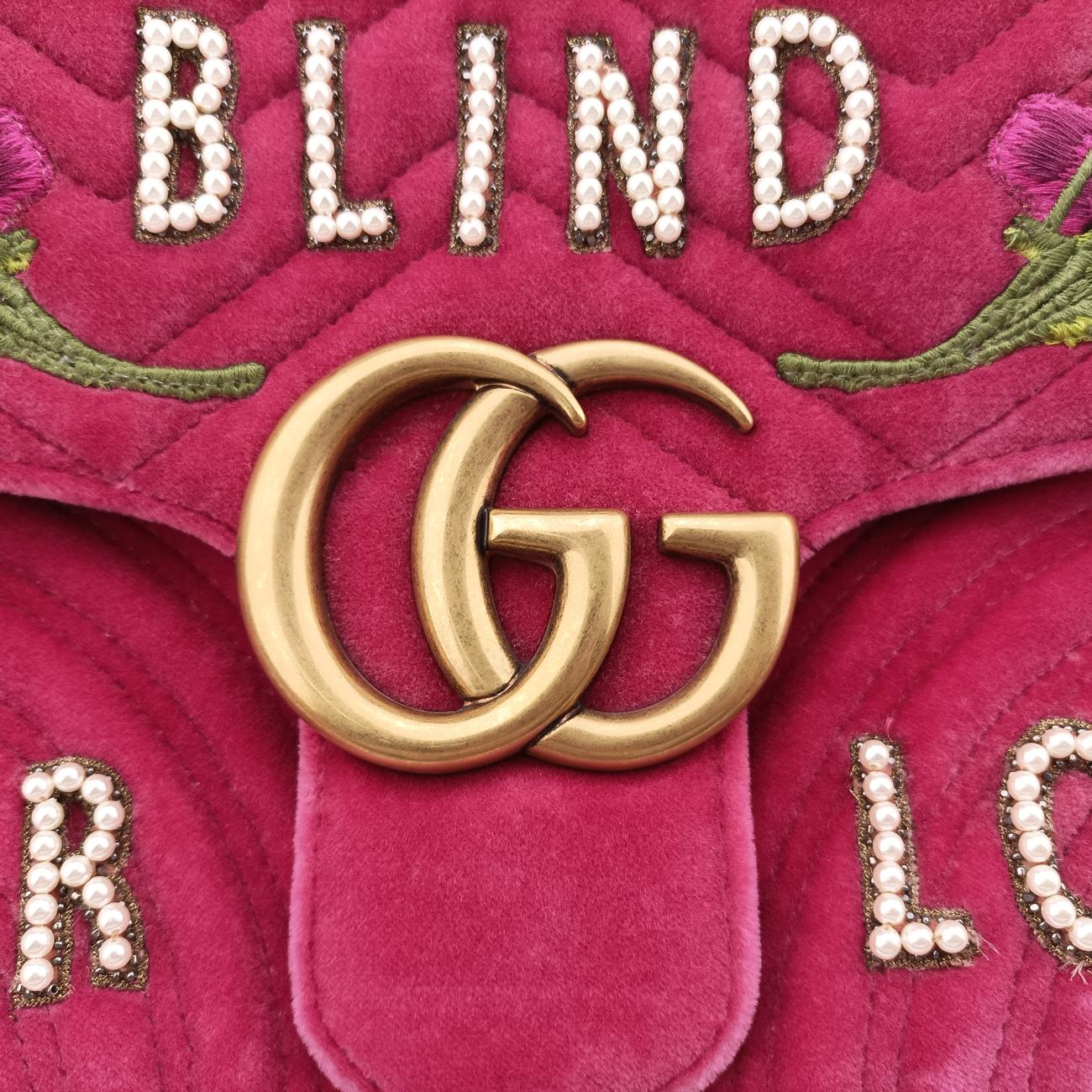 GG Marmont Pink velour G023975480