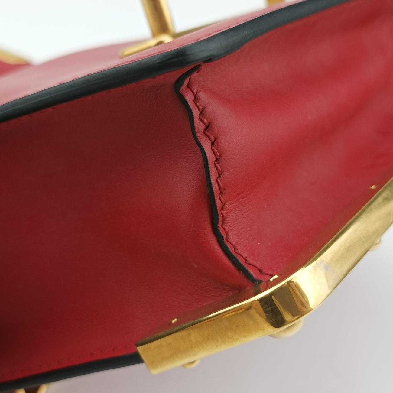 City Calf Cahier Red leather 25