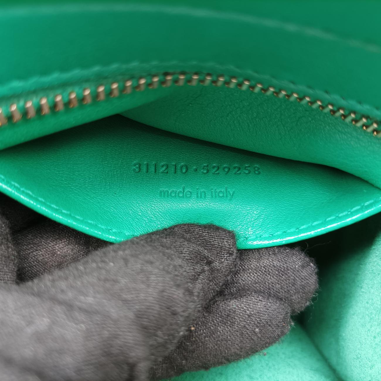 Y Ligne Petit Cabas Green Leather 311210.529258