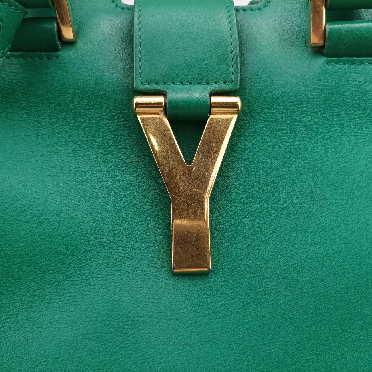 Y Ligne Petit Cabas Green Leather 311210.529258