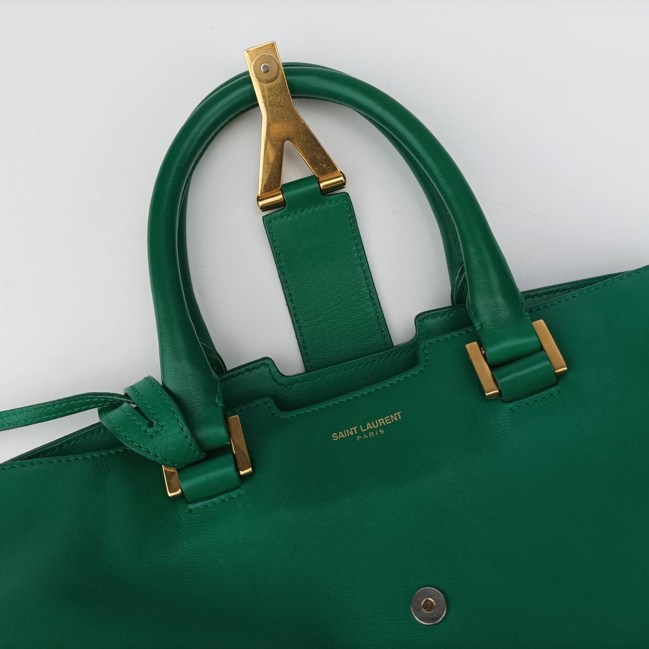 Y Ligne Petit Cabas Green Leather 311210.529258