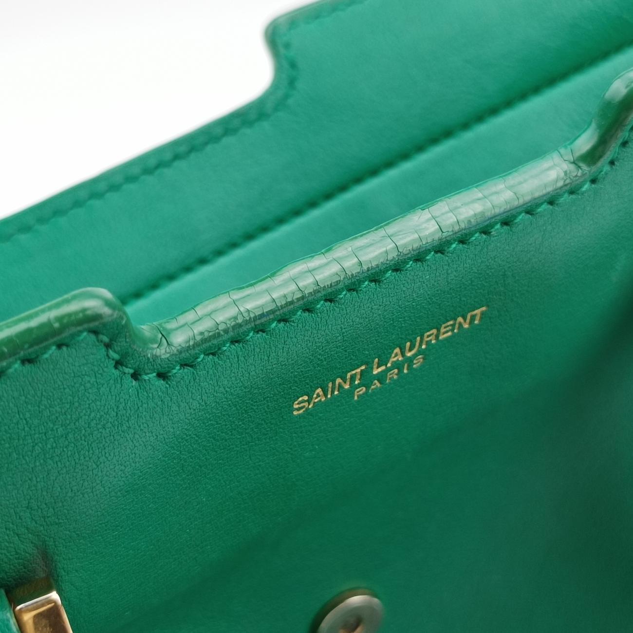 Y Ligne Petit Cabas Green Leather 311210.529258
