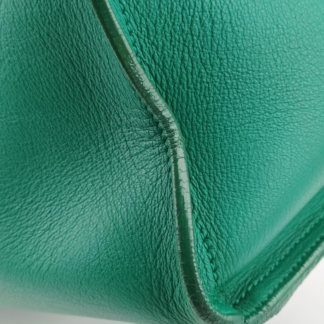 Y Ligne Petit Cabas Green Leather 311210.529258