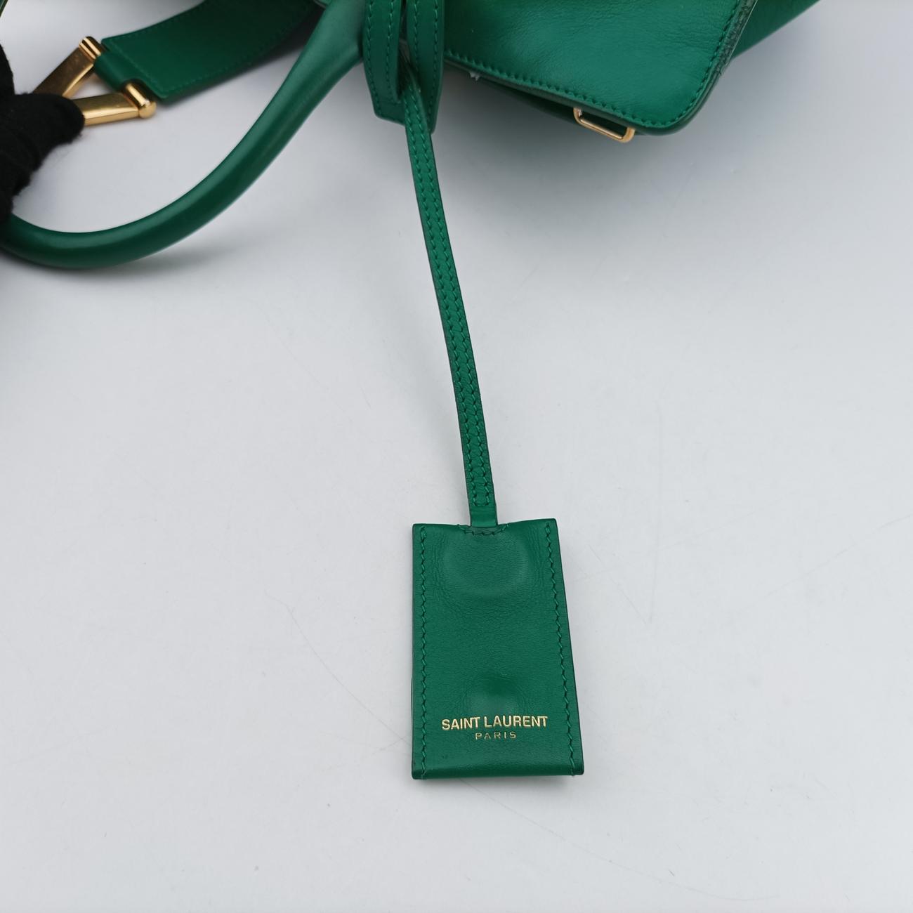 Y Ligne Petit Cabas Green Leather 311210.529258