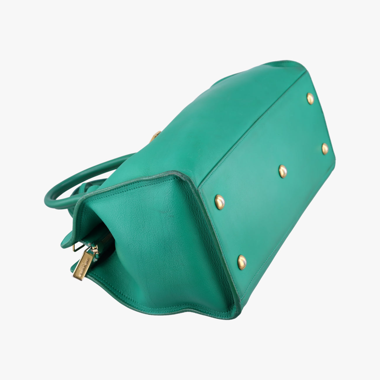 Y Ligne Petit Cabas Green Leather 311210.529258