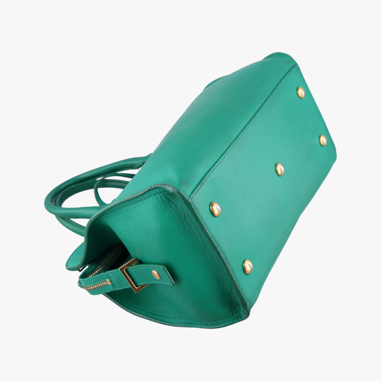 Y Ligne Petit Cabas Green Leather 311210.529258