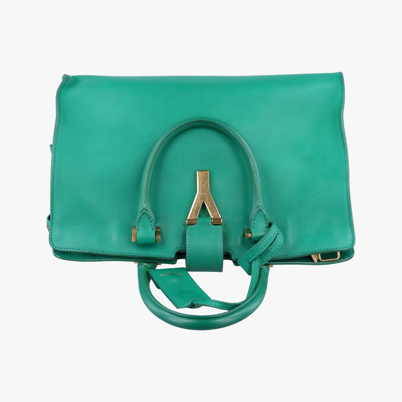 Y Ligne Petit Cabas Green Leather 311210.529258