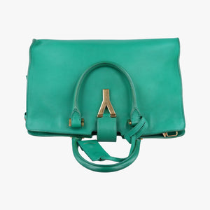 Y Ligne Petit Cabas Green Leather 311210.529258