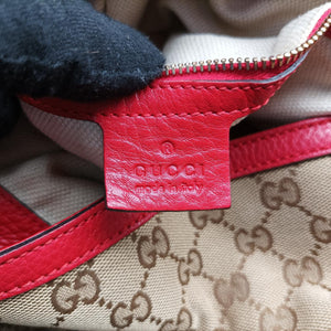 Bamboo Red xPink canvas x leather H011996565