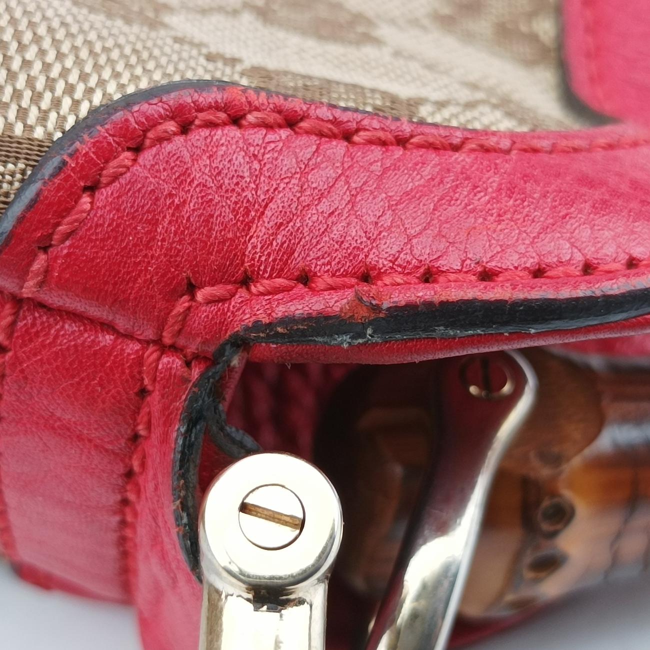 Bamboo Red xPink canvas x leather H011996565