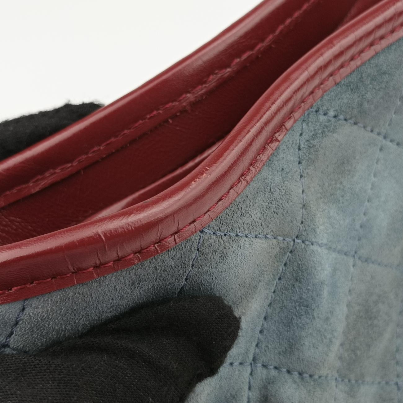 GABRIELLE Gray × Black × Red Leather×Suede 24285560