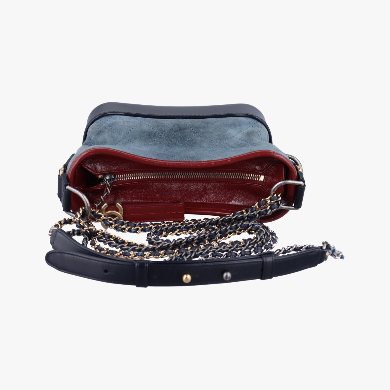GABRIELLE Gray × Black × Red Leather×Suede 24285560