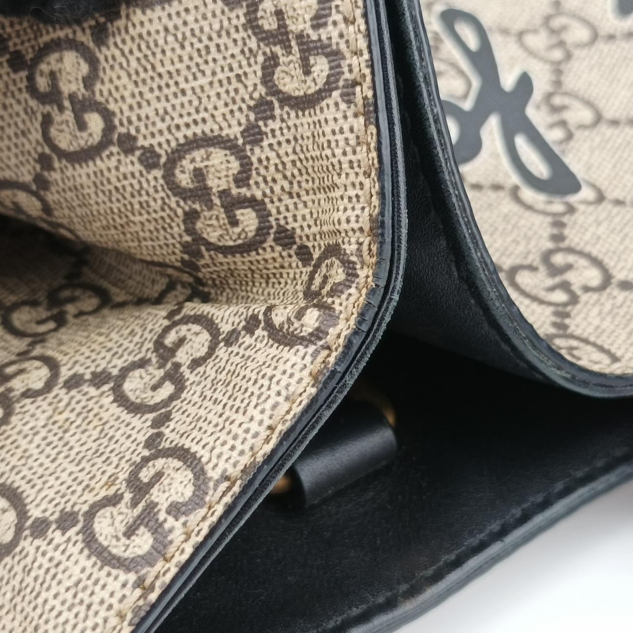 GG Supreme Bee Brown×Multicolour PVC coated canvas B024905997