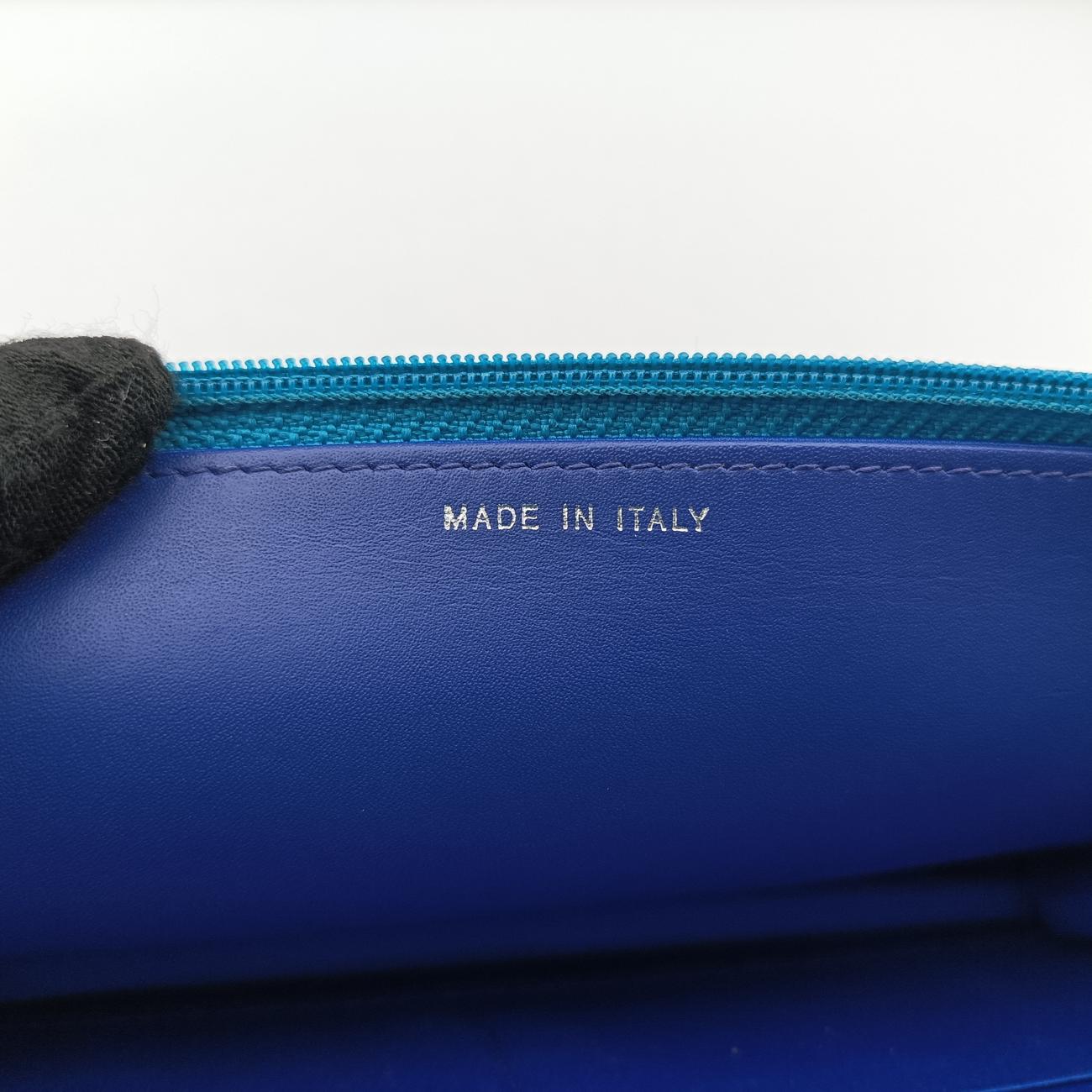 Caviar Wallet Chain Blue Leather 17898763