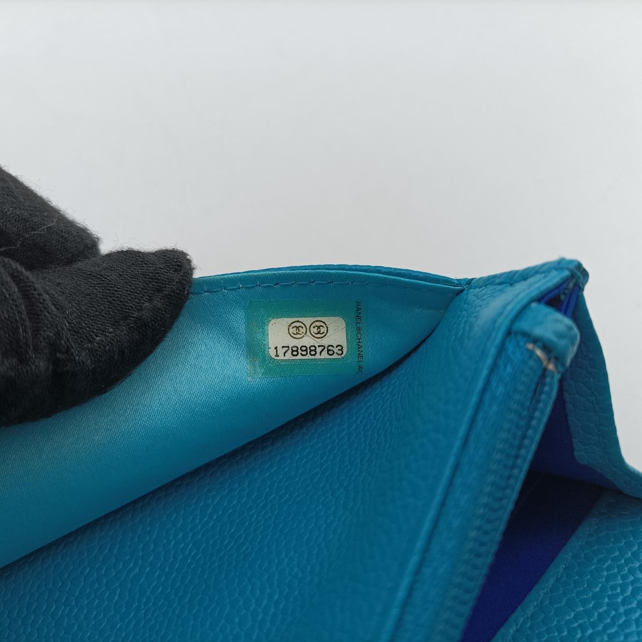 Caviar Wallet Chain Blue Leather 17898763