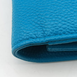 Caviar Wallet Chain Blue Leather 17898763
