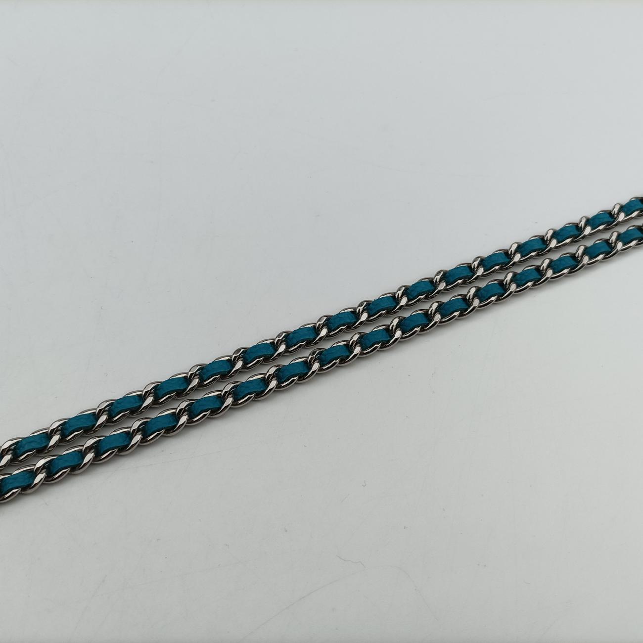 Caviar Wallet Chain Blue Leather 17898763