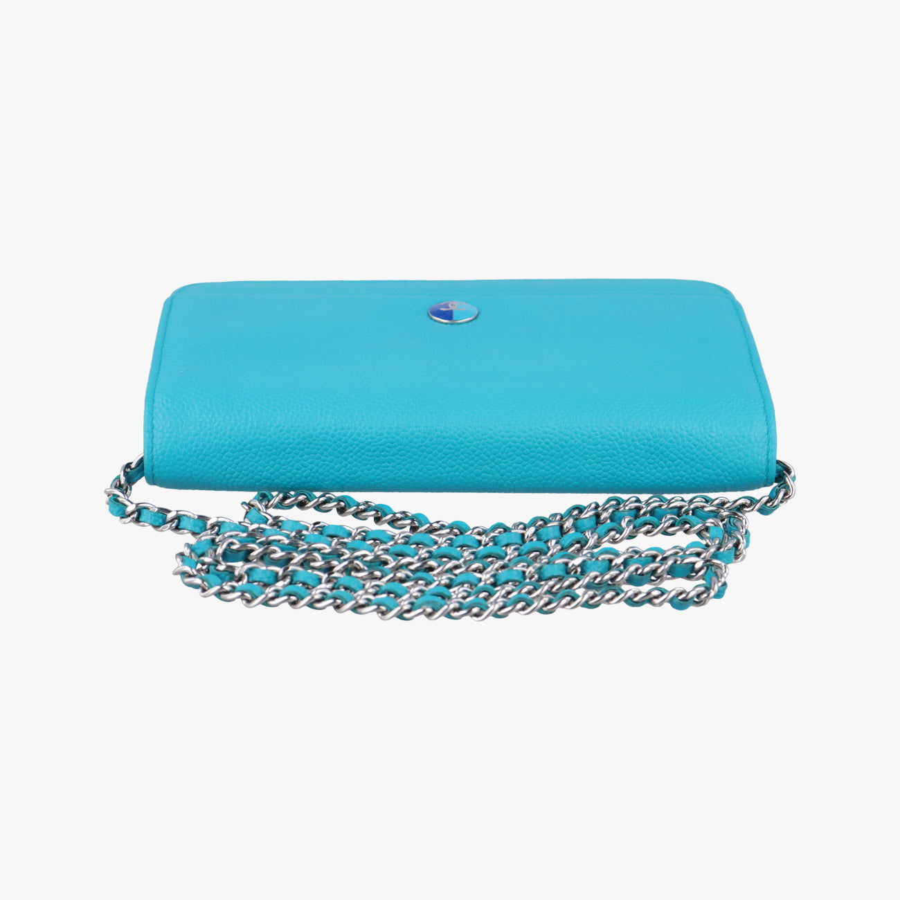 Caviar Wallet Chain Blue Leather 17898763
