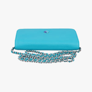 Caviar Wallet Chain Blue Leather 17898763