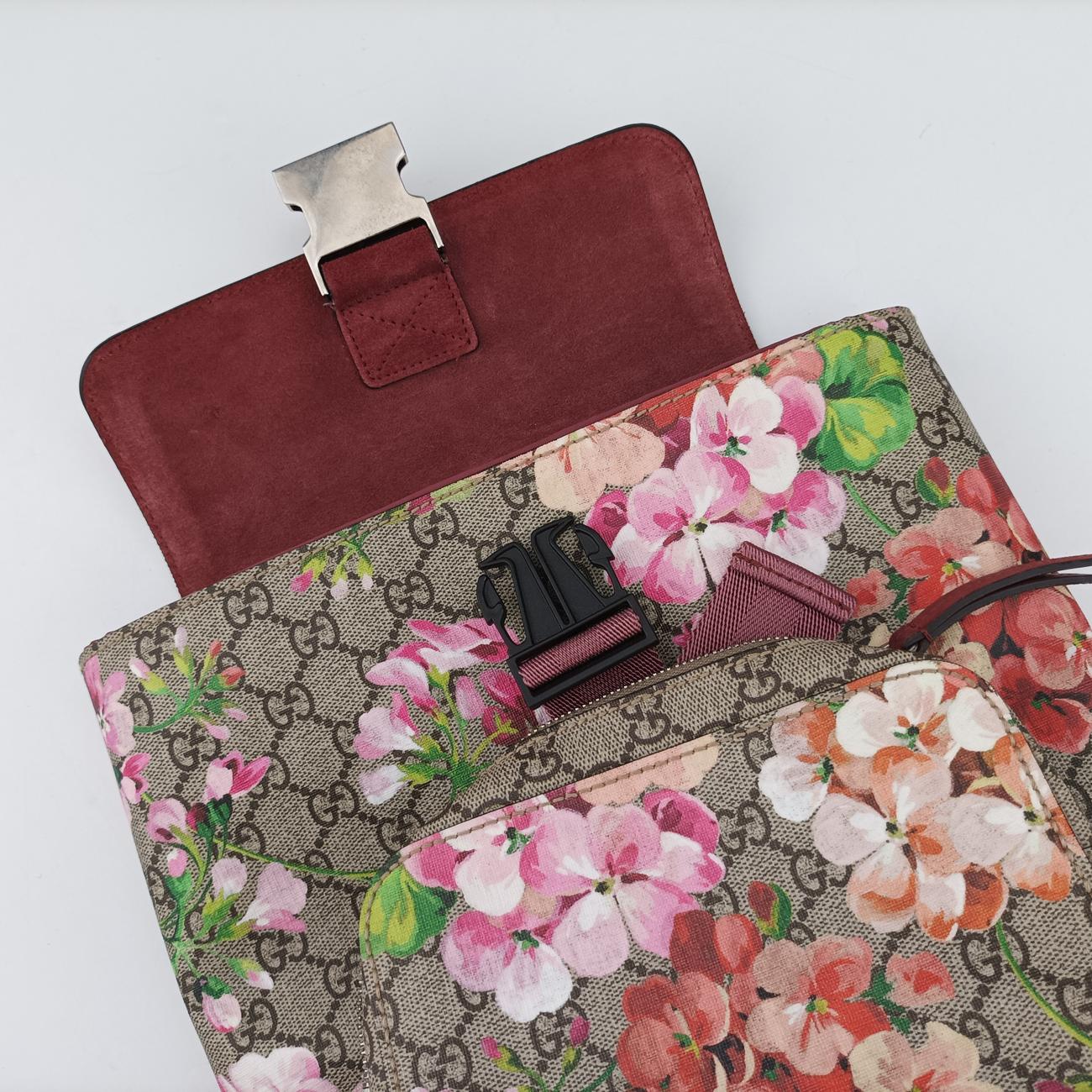 GG Blooms Beige×Multicolour PVC coated canvas A018900350