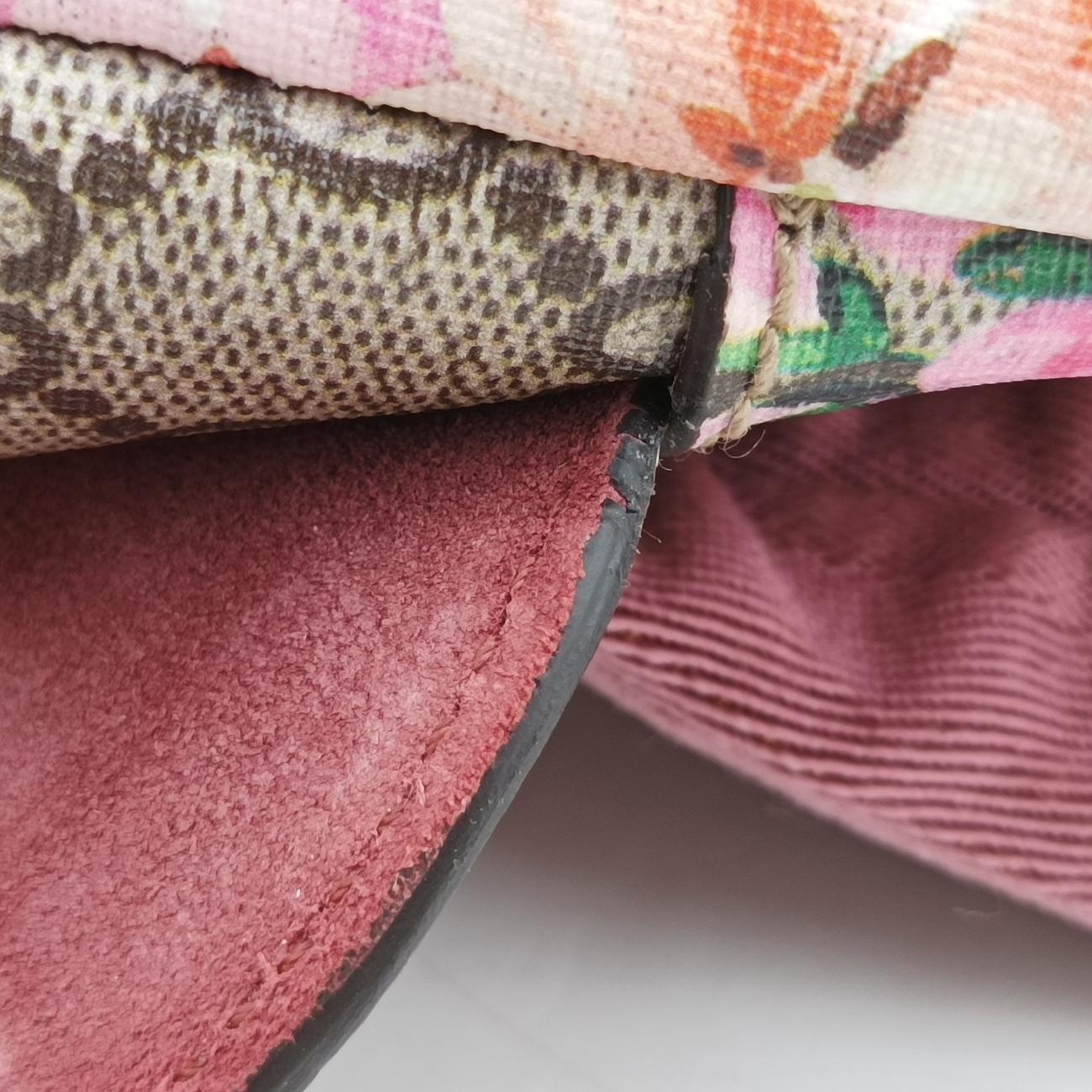 GG Blooms Beige×Multicolour PVC coated canvas A018900350