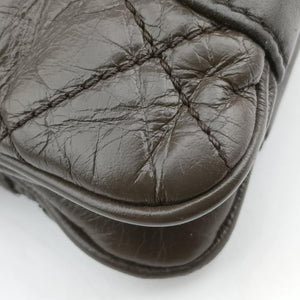 Double Zip Olive Brown lambskin 17057276