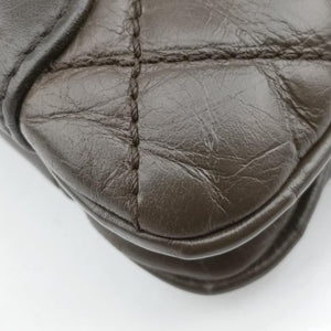 Double Zip Olive Brown lambskin 17057276